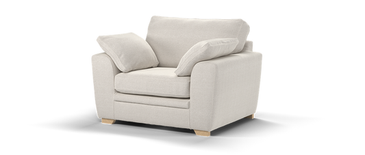 SOF-CHA-00601 Grade-C2 Sofology Chalfont Chair in Chalfont Cherub Beige with Light Wood Feet RRP £649