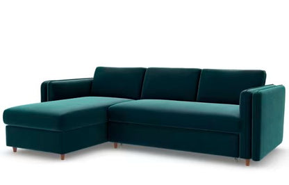 MAS-APM-09056 Grade-C3 Marks & Spencer Jayden Left Hand Chaise Storage Sofa in Teal Velvet RRP £999