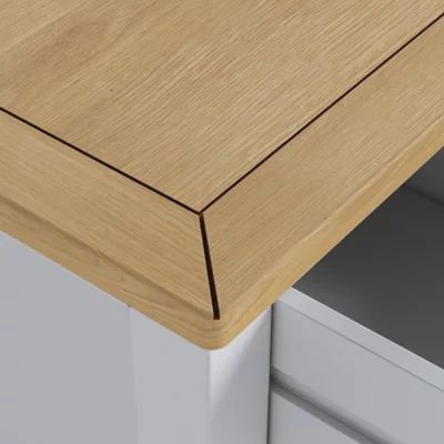 ROS-OUT-00535 Grade-C1 Roseland Furniture Duchy Grey & Oak 2 Drawer Bedside Table RRP £109.95