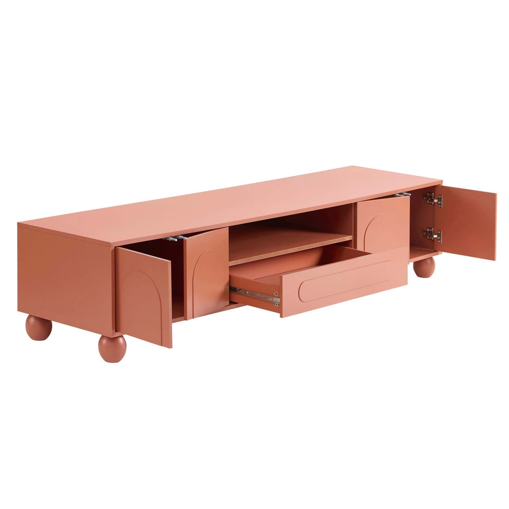 DUS-CC2-04809 Grade-B Dusk Rachel Arch Front Tv Unit for TVs up to 75" - Terracotta RRP £189.00