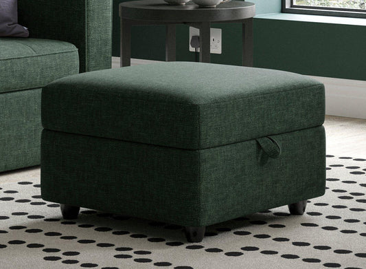 DRE-FUR-00145 Grade-B Dreams Haze Ottoman Footstool Green RRP £199.00
