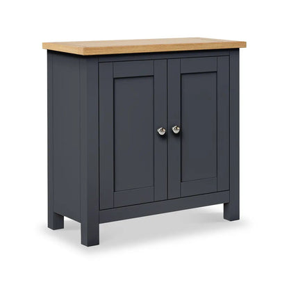 ROS-OUT-00646 Grade-C1 Roseland Furniture Farro Charcoal & Oak Mini Cupboard RRP £194.95