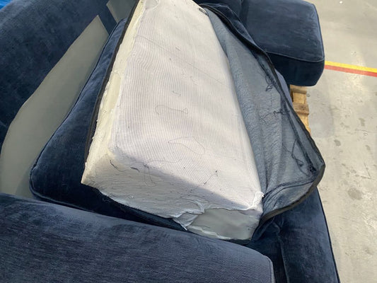 MAS-APM-08278 Grade-BER Marks & Spencer Copenhagen Large Corner Sofa in Navy Opulent Chenille RRP £2199