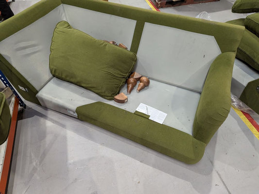 MAS-APM-09057 Grade-C2 Marks & Spencer Rochester Right Hand Corner Sofa in Soft Plain Forest Green RRP £1999