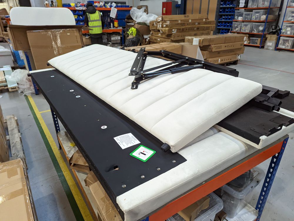 DFS-HO2-05171 Grade-BER-DOA DFS Bryony Side Ottoman Super King Bedframe In Cream RRP £799