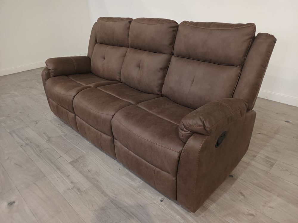 SOS-APM-00060 Grade-C1 SofaSource Casey 3 Seater Chestnut Manual RRP £713
