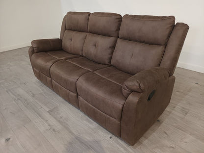 SOS-APM-00060 Grade-C1 SofaSource Casey 3 Seater Chestnut Manual RRP £713