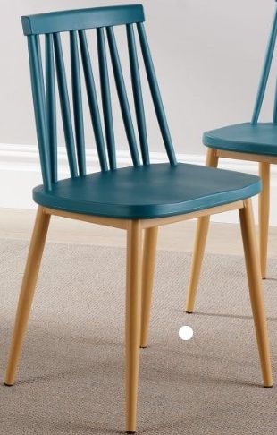 BFW-GOL-00895 Grade-B Big Furniture Warehouse Pair of Lucy Dining Chairs - Teal RRP £60