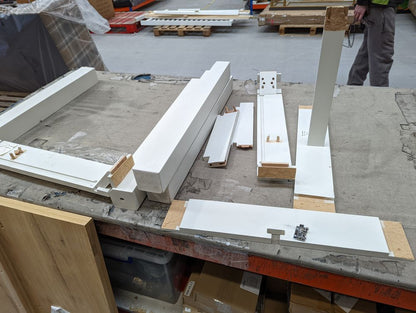 MAS-APM-07073 Grade-BER-DOA Marks & Spencer Padstow Square Ext Dining Table in Ivory RRP £399