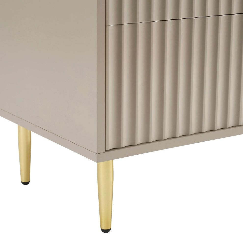 DUS-CC2-02901 Grade-B Dusk Evie 5 Drawer Chest - Taupe RRP £219.00