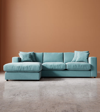 SWO-CC2-01388 Grade-BER Swoon Althaea Corner Sofa Left-Hand Aqua House Weave RRP £2159.00