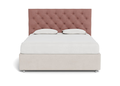 HEA-APM-07132 Grade-BC Heals Balmoral Headboard Super King Smart Luxe Velvet Dusky Pink RRP £1419