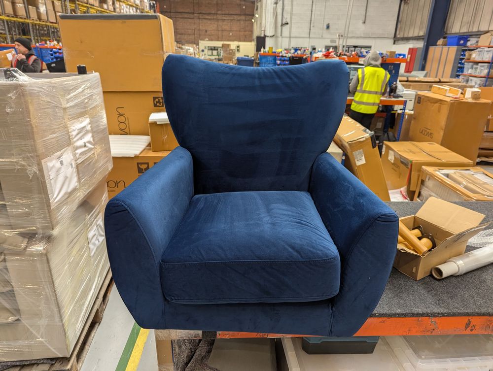 DUS-GOL-08081 Grade-C3 Dusk Alia Accent Chair - Royal Blue RRP £229