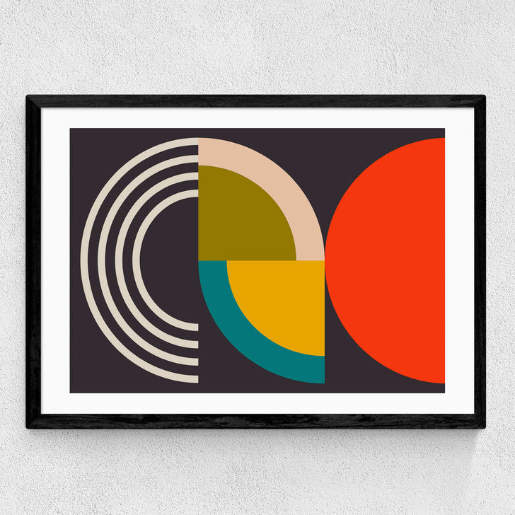 EAS-CCG-00050 Grade-C0 East End Prints Geometric on Black I by Ana Rut Bre 40x50 Framed Art Print RRP £85.00
