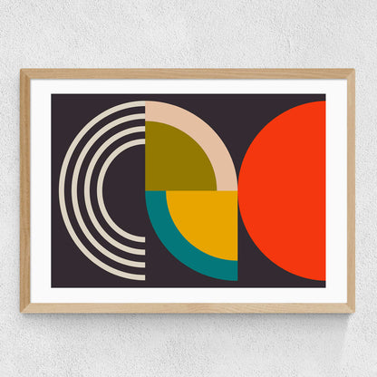 EAS-CCG-00050 Grade-C0 East End Prints Geometric on Black I by Ana Rut Bre 40x50 Framed Art Print RRP £85.00