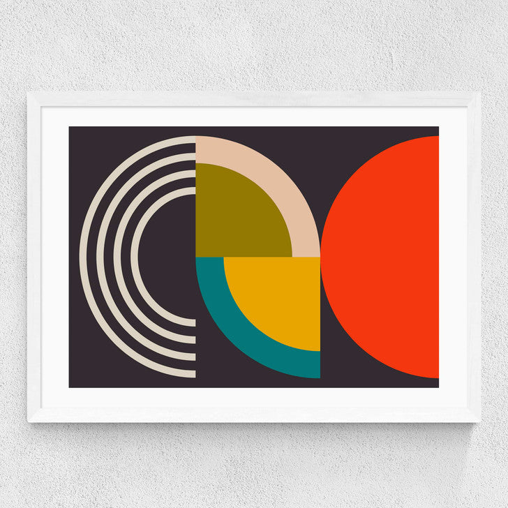 EAS-CCG-00050 Grade-C0 East End Prints Geometric on Black I by Ana Rut Bre 40x50 Framed Art Print RRP £85.00