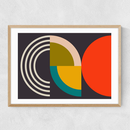 EAS-CCG-00050 Grade-C0 East End Prints Geometric on Black I by Ana Rut Bre 40x50 Framed Art Print RRP £85.00
