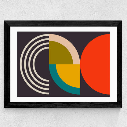 EAS-CCG-00050 Grade-C0 East End Prints Geometric on Black I by Ana Rut Bre 40x50 Framed Art Print RRP £85.00
