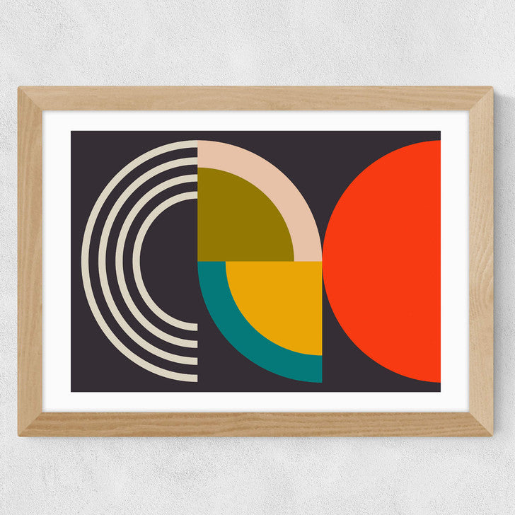 EAS-CCG-00050 Grade-C0 East End Prints Geometric on Black I by Ana Rut Bre 40x50 Framed Art Print RRP £85.00
