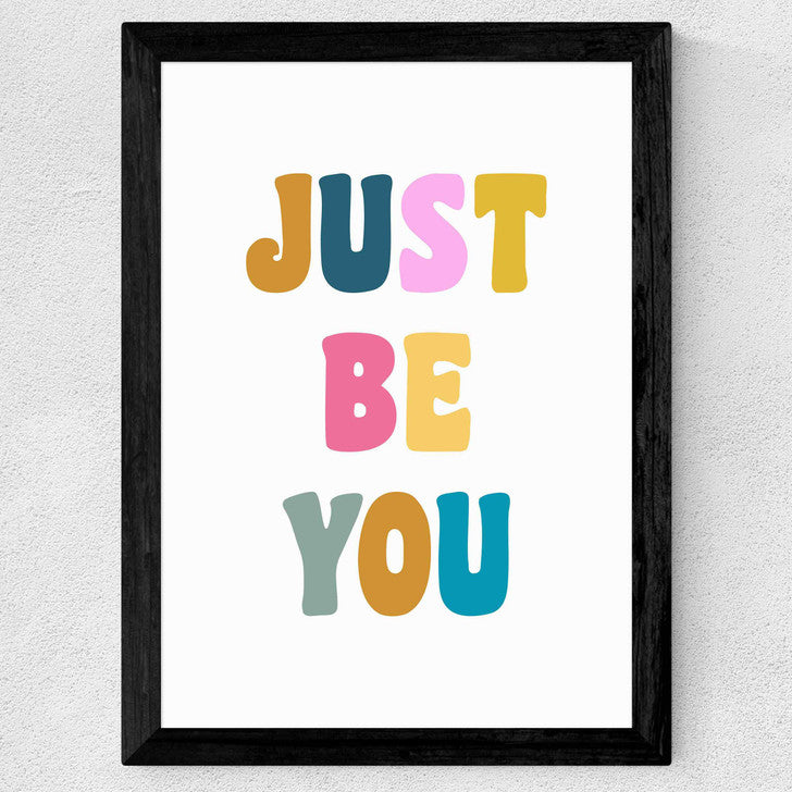 EAS-CCG-00022 Grade-C0 East End Prints Just Be You by apricot+birch 25x30 Black Framed Art Print RRP £50.00