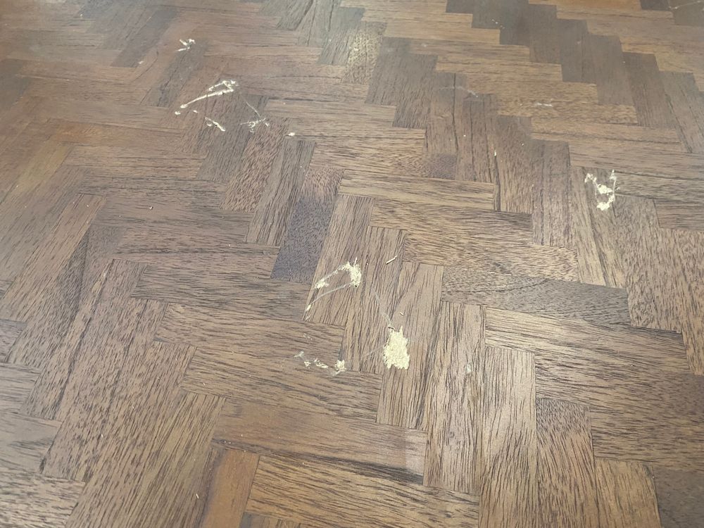 FIS-APM-00328 Grade-C3 Fishe & Lilly Mid Century Modern Parquet 6 Seater Dining Table RRP £700