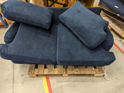 SWO-AP-36524 Grade-BER Swoon Chalbury Two Seater Sofa in Ink Easy Velvet - No Feet RRP £1249.00