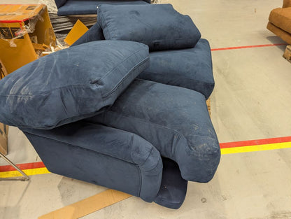 SWO-AP-36524 Grade-BER Swoon Chalbury Two Seater Sofa in Ink Easy Velvet - No Feet RRP £1249.00