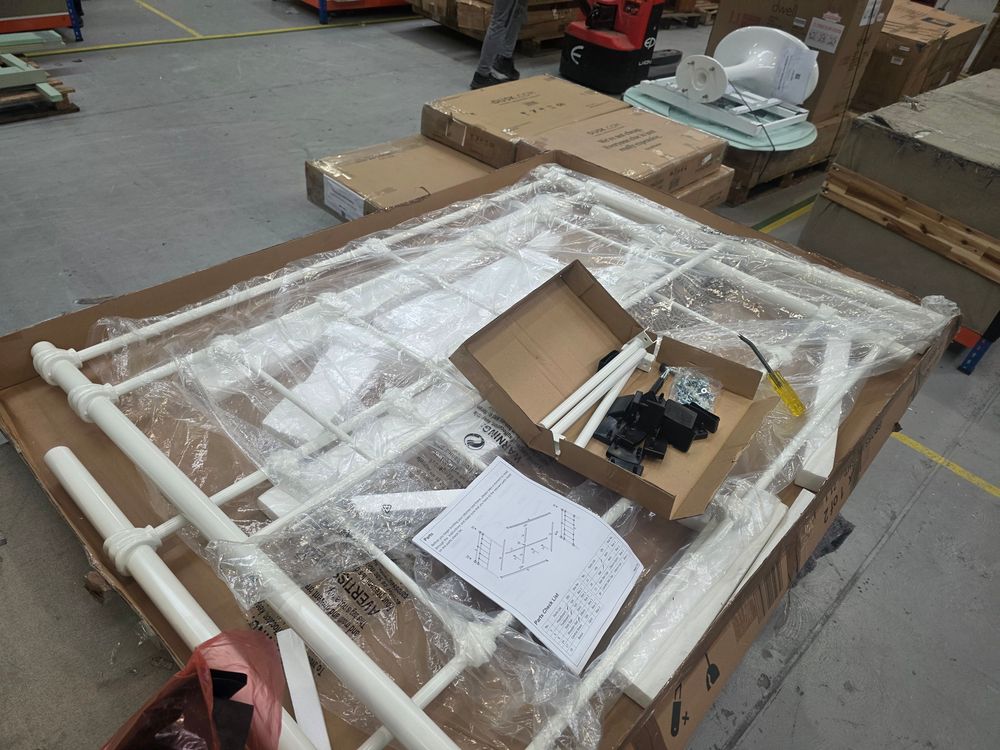 DUS-GOL-02017 Grade-C3 Dusk Dorset Metal Bed Frame - White RRP £199