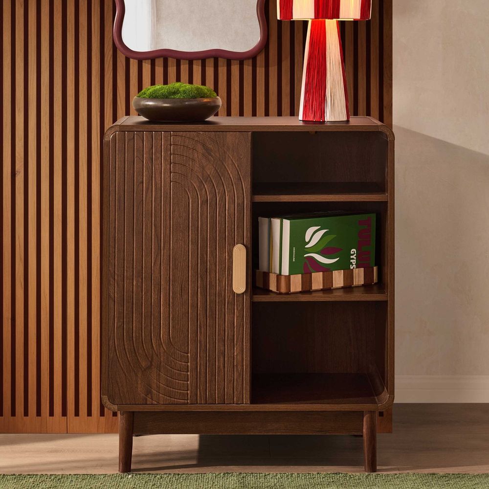 DUS-CC2-04287 Grade-B Dusk Marnie Small Bookcase - Walnut RRP £161.00
