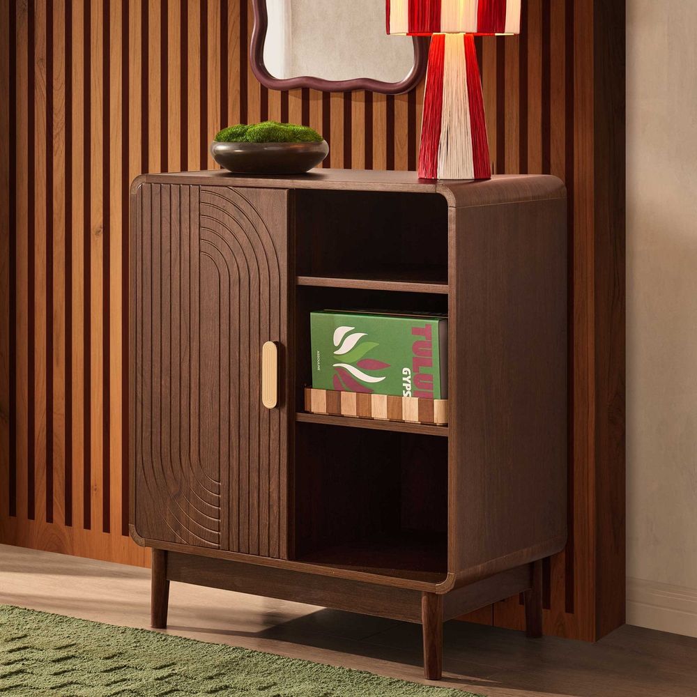 DUS-CC2-04287 Grade-B Dusk Marnie Small Bookcase - Walnut RRP £161.00