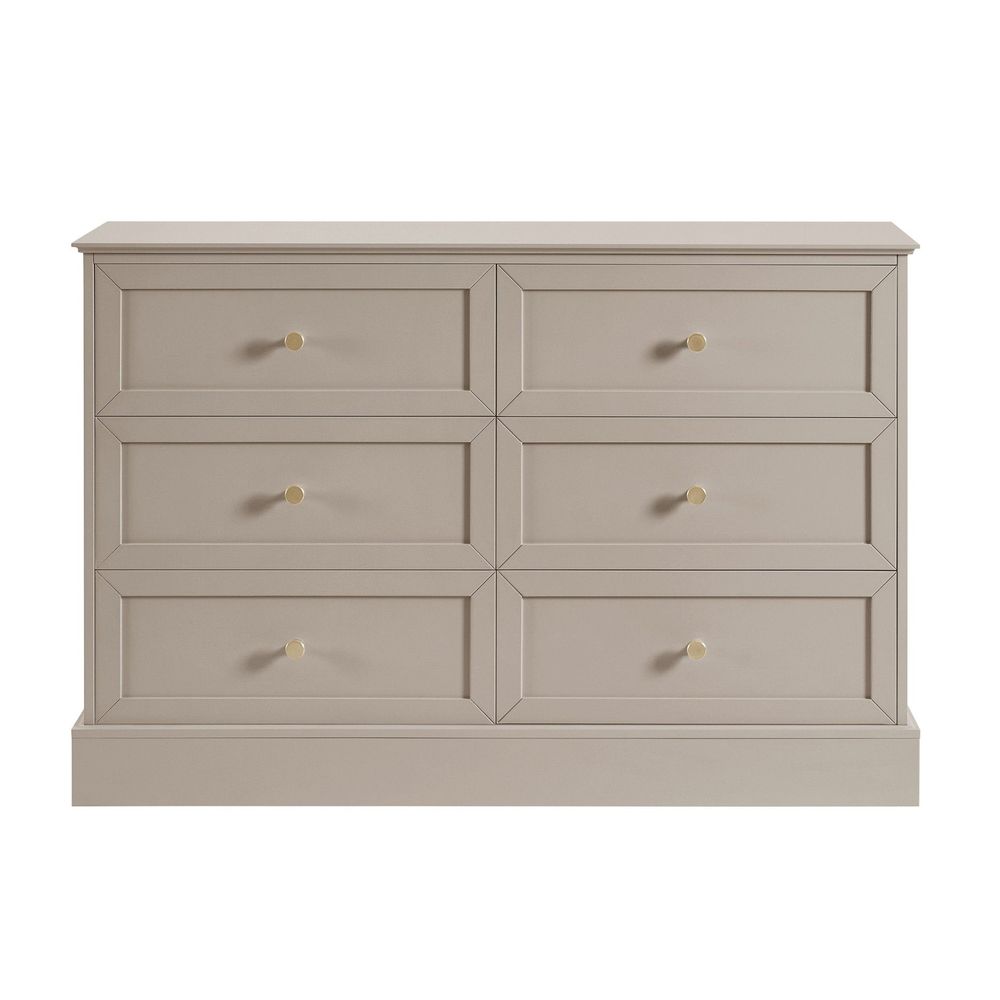 DUS-CC2-04307 Grade-B Dusk Ruby 6 Drawer Chest - Taupe RRP £239.00