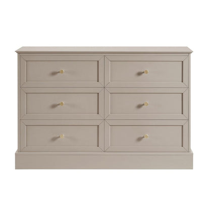 DUS-CC2-04307 Grade-B Dusk Ruby 6 Drawer Chest - Taupe RRP £239.00