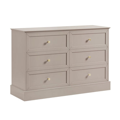 DUS-CC2-04307 Grade-B Dusk Ruby 6 Drawer Chest - Taupe RRP £239.00