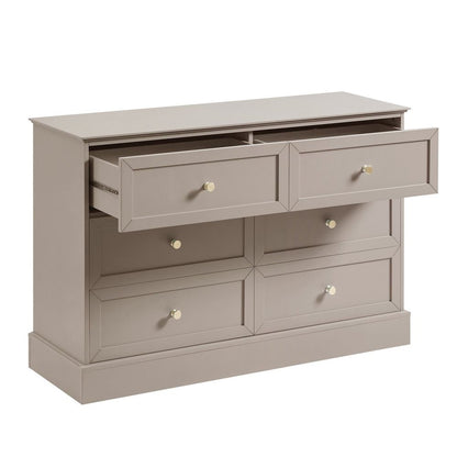 DUS-CC2-04307 Grade-B Dusk Ruby 6 Drawer Chest - Taupe RRP £239.00
