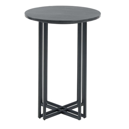 DUS-CC2-04375 Grade-B Dusk Leana Round Side Table - Dark Marble RRP £84.00