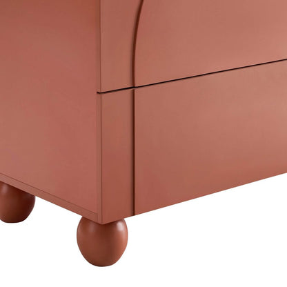 DUS-CC2-04389 Grade-C1 Dusk Rachel Arch Front 3 Drawer Chest - Terracotta RRP £149.00