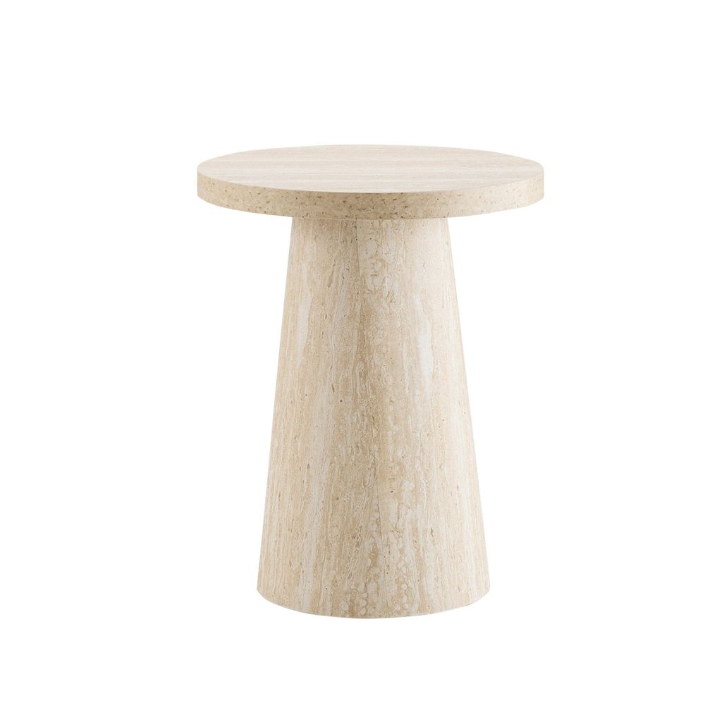 DUS-CC2-04407 Grade-B Dusk Talia Side Table - Stone Marble Effect RRP £75.00