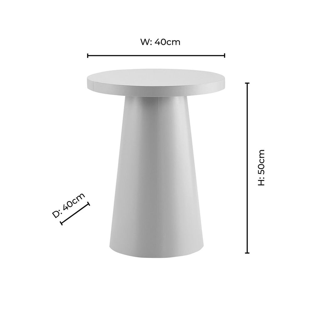 DUS-CC2-04407 Grade-B Dusk Talia Side Table - Stone Marble Effect RRP £75.00