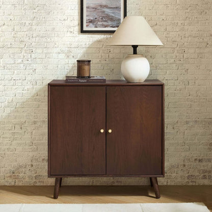 DUS-CC2-04459 Grade-B Dusk Heidi Oak 2 Door Sideboard - Walnut RRP £259.00