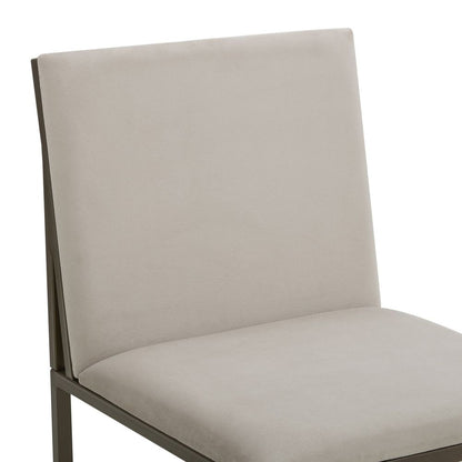 DUS-CC2-04707 Grade-B Dusk Rae Set of 4 Dining Chairs - Velvet - Beige RRP £222.00