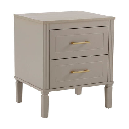 DUS-CC2-04737 Grade-B Dusk Sienna 2 Drawer Bedside Table - Taupe (set of 2) RRP £238.00