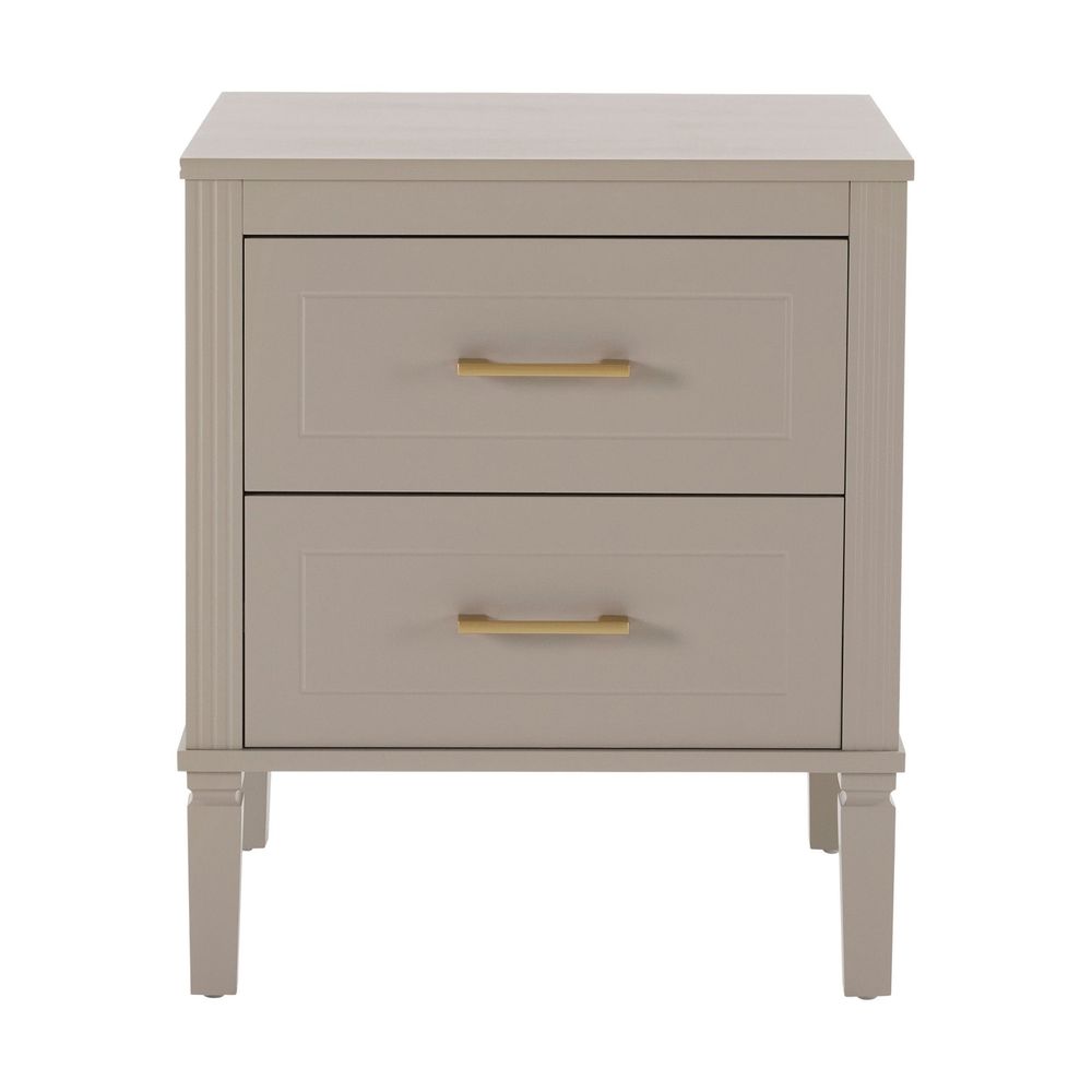 DUS-CC2-04737 Grade-B Dusk Sienna 2 Drawer Bedside Table - Taupe (set of 2) RRP £238.00