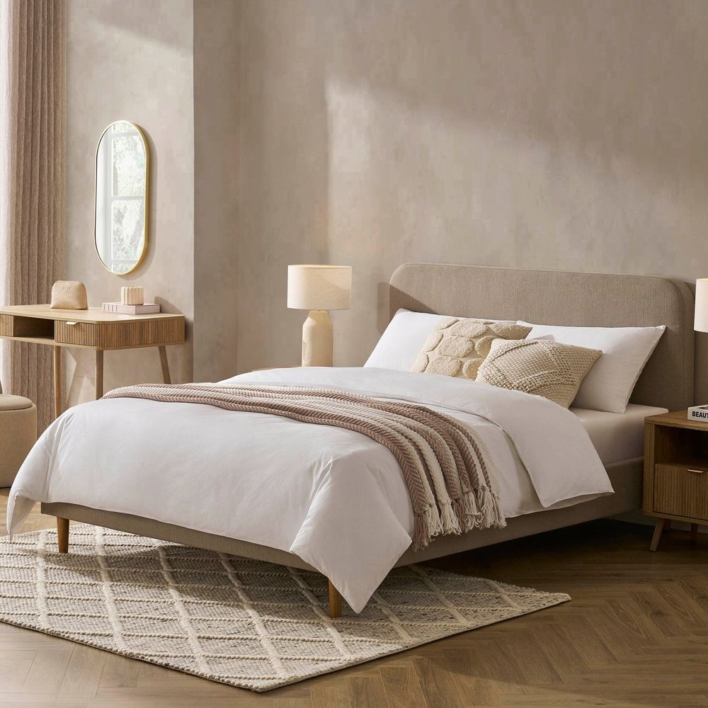 DUS-CC2-04738 Grade-B Dusk Ascot Bed Frame - Stone Grey - Double RRP £259.00