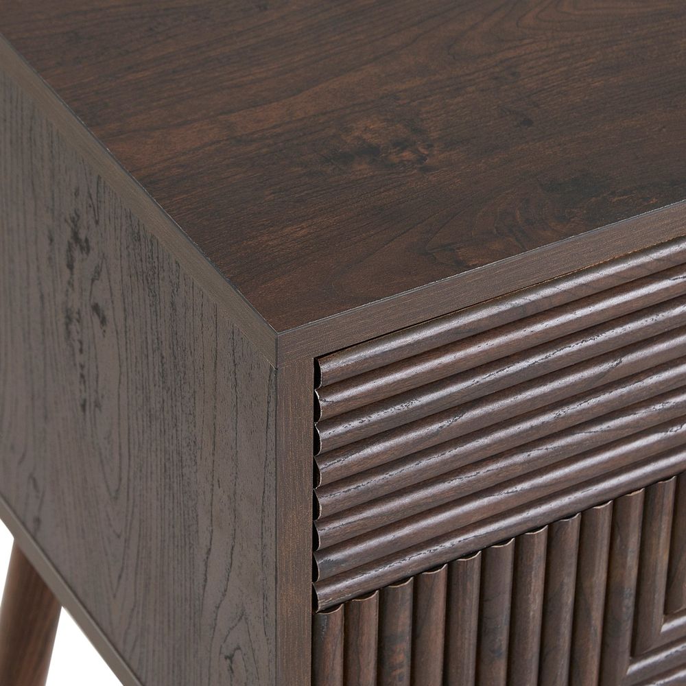 DUS-CC2-04849 Grade-B Dusk Set of 2 Dora 2 Drawer Nightstand - Walnut RRP £190.00