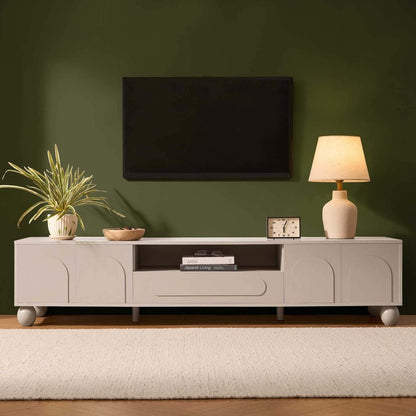 DUS-CC2-05034 Grade-BER Dusk Rachel Arch Front Tv Unit for TVs up to 75" - Taupe RRP £170.00