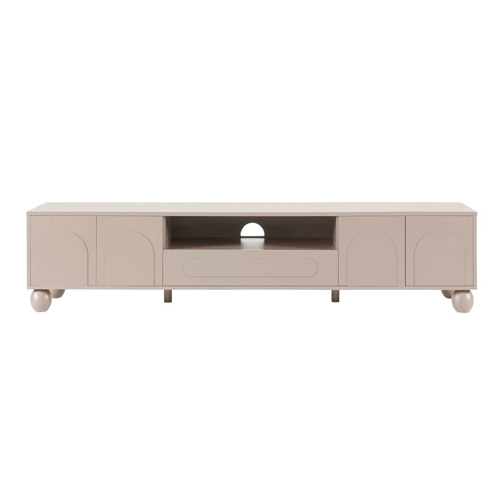 DUS-CC2-05034 Grade-BER Dusk Rachel Arch Front Tv Unit for TVs up to 75" - Taupe RRP £170.00