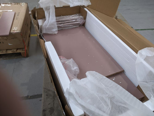 DUS-GOL-02270 Grade-B Dusk Evie 3 Drawer Chest - Dusty Mauve RRP £143