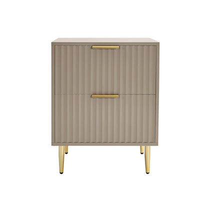 DUS-CC2-03875 Grade-B Dusk A Pair of Evie 2 Drawer Bedside Table - Taupe RRP £190.00