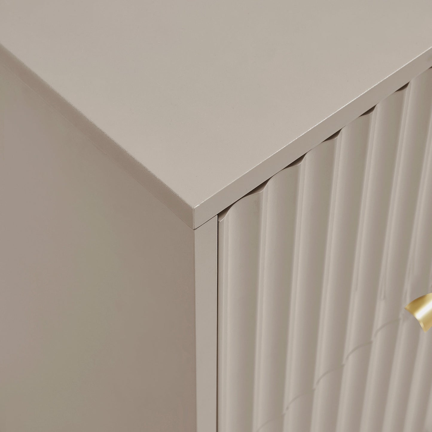 DUS-GOL-05936 Grade-B Dusk Evie 2 Drawer Bedside Table - Taupe RRP £143