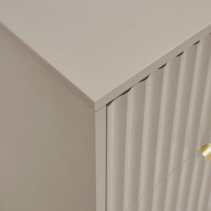 DUS-GOL-06348 Grade-B Dusk Evie 2 Drawer Bedside Table - Taupe RRP £143